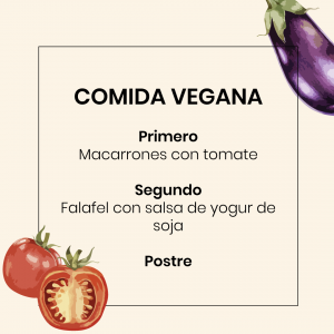 Menú Vegano Chaminade - Comida vegana