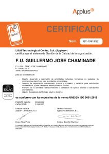 CMU Chaminade - Acreditaciones ISO 9001