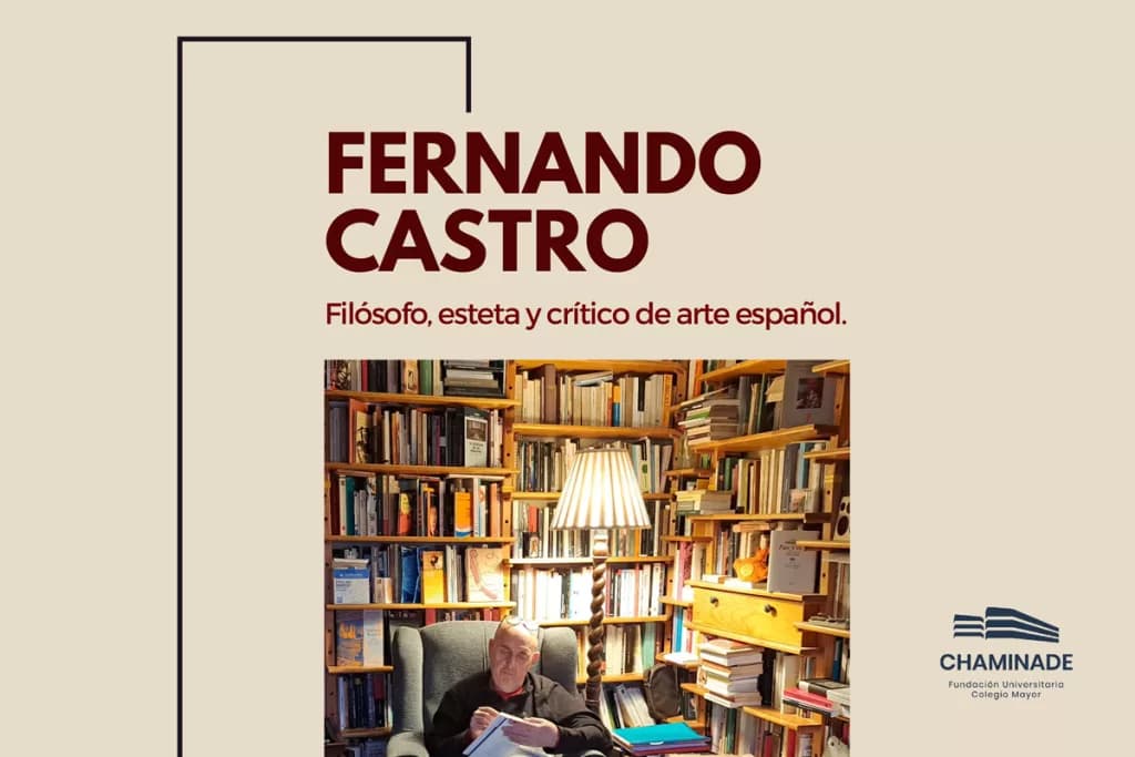 Cartel de la conferencia "Contemporaneidades intempestivas: arte contemporáneo y sus fascinantes anomalías" por Fernando Castro
