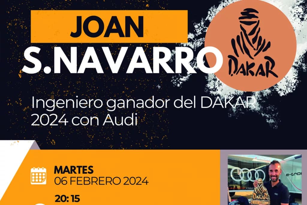 Cartel del coloquio con Joan Navarro