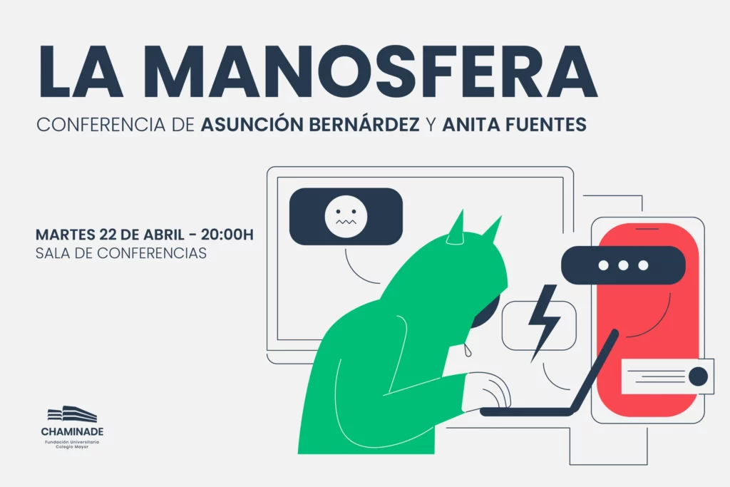 Cartel de la conferencia "La manosfera" de Asunción Bernárdez y Anita Fuentes